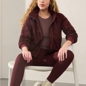 Athleta Mauve Bomber Jacket
